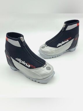 Alpina ST 10 JR. CRSS-CN TRY BTS Silver/Black/R Kids 31 Size New No Box